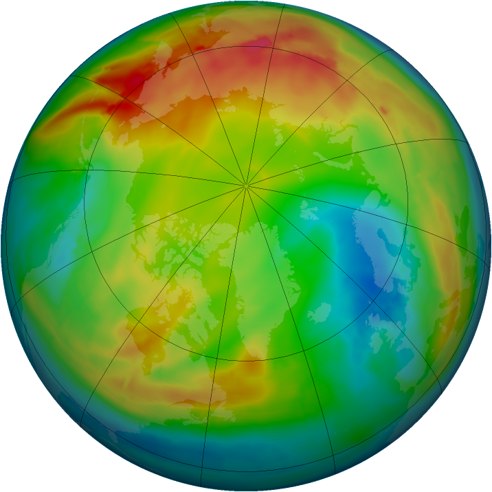 Arctic ozone map for 30 December 2014